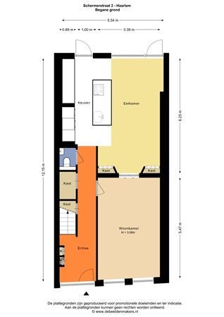 Floorplan - Schermerstraat 2, 2013 ES Haarlem